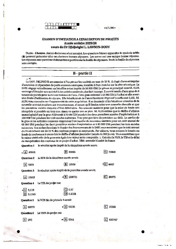 Couverture de Initiation à l'évaluation des projets