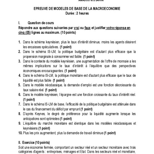 Couverture de Modèle de base de la macroéconomie