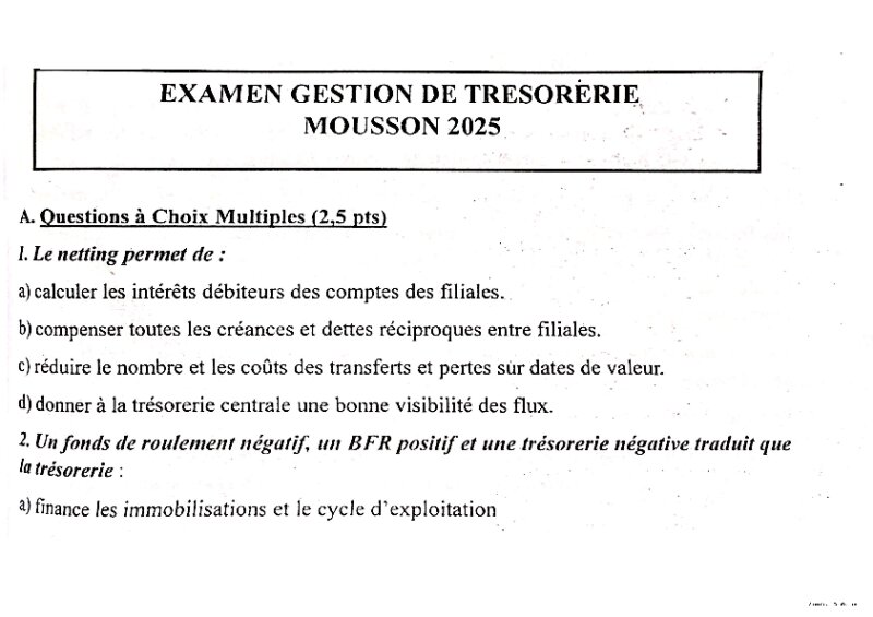 Couverture de Gestion de la trésorerie