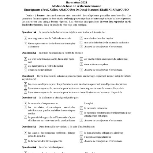 Couverture de Modèle de base de la macroéconomie
