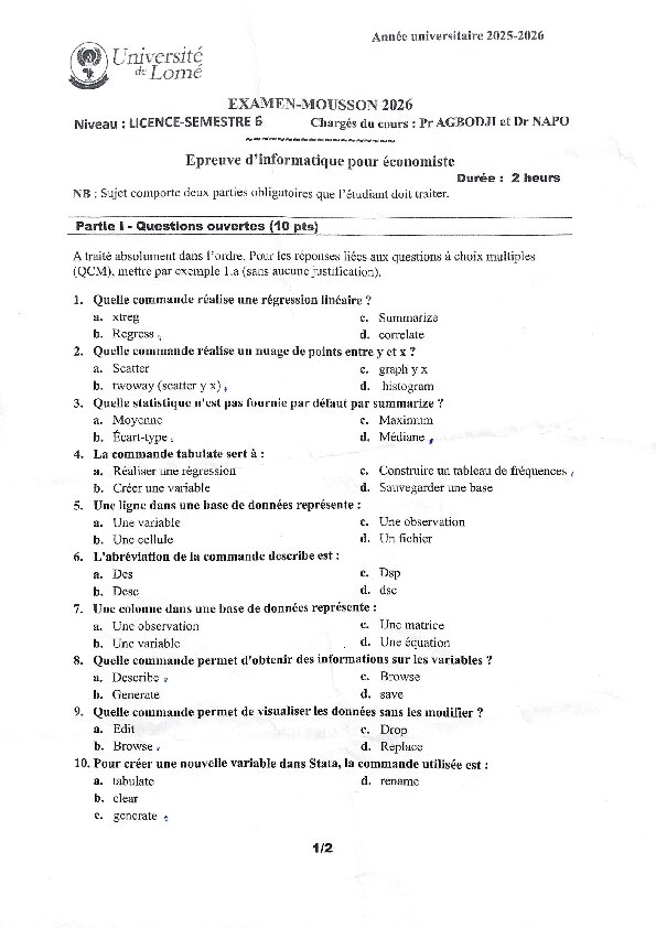 Couverture de Informatique pour économiste