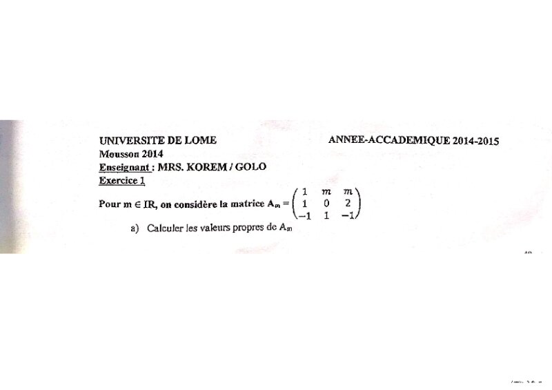Couverture de Algèbre linéaire