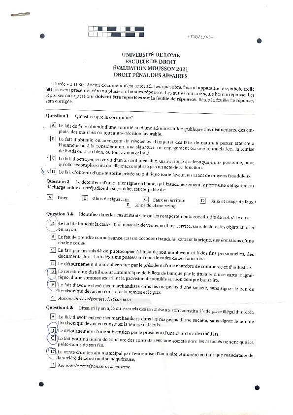 Couverture de Droit pénal des affaires (DAAF, PRJC)