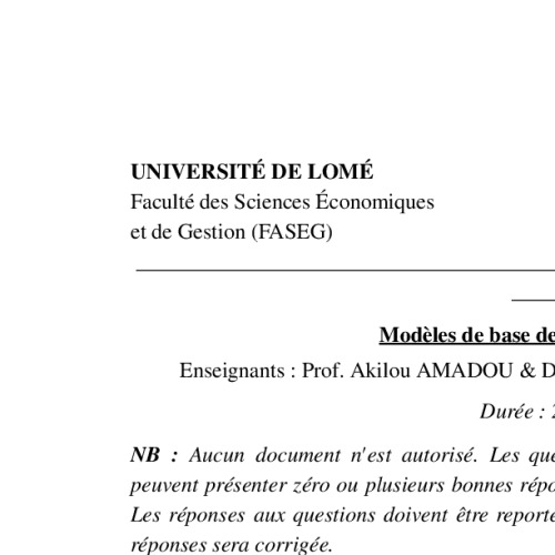 Couverture de Modèle de base de la macroéconomie