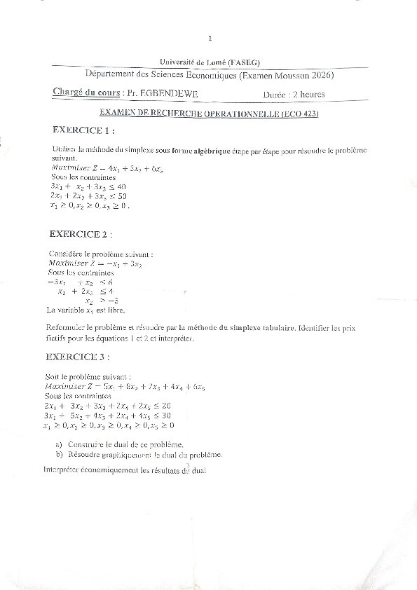Couverture de Recherche opérationnelle
