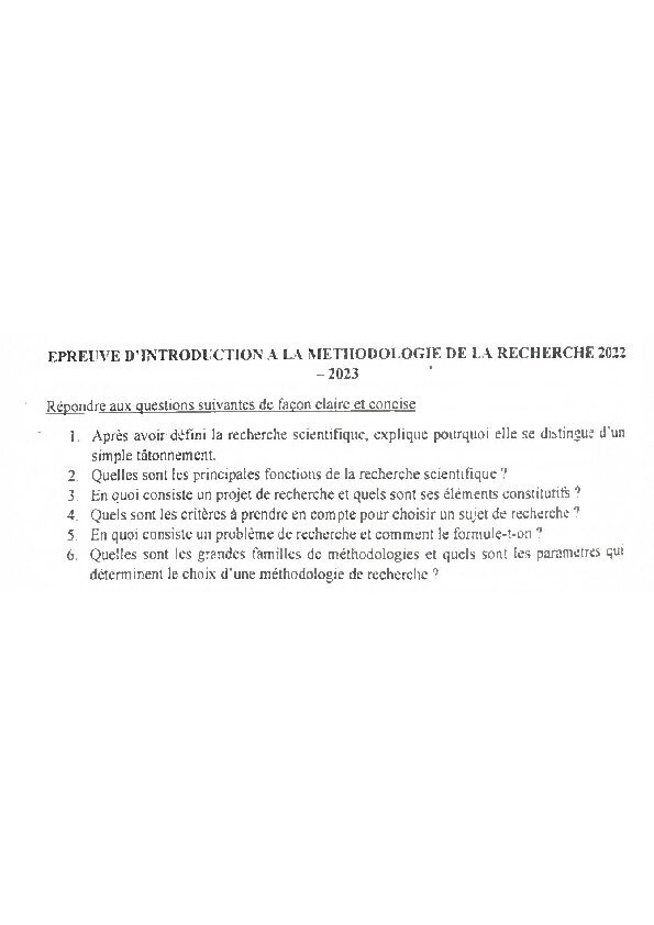 Couverture de Introduction à la méthodologie de recherche