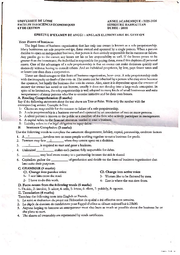 Couverture de Anglais élémentaire de gestion