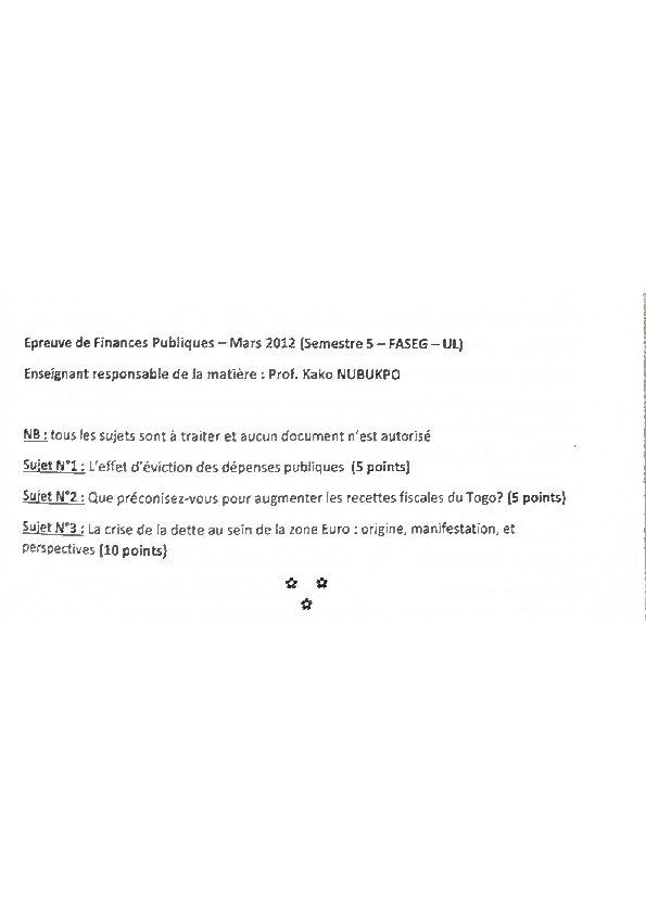 Couverture de Finances publiques