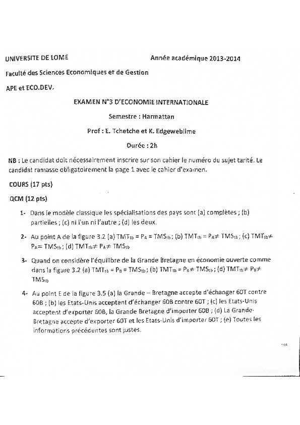 Couverture de Économie internationale