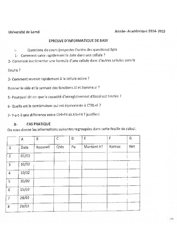 Couverture de Informatique de base