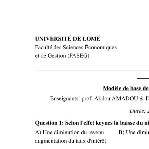 Couverture de Modèle de base de la macroéconomie 