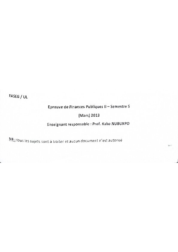 Couverture de Finances publiques